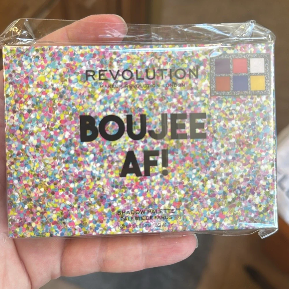 NIB Revolution Boujee AF 6 Shade Colorful Eyeshadow Palette Cruelty Free